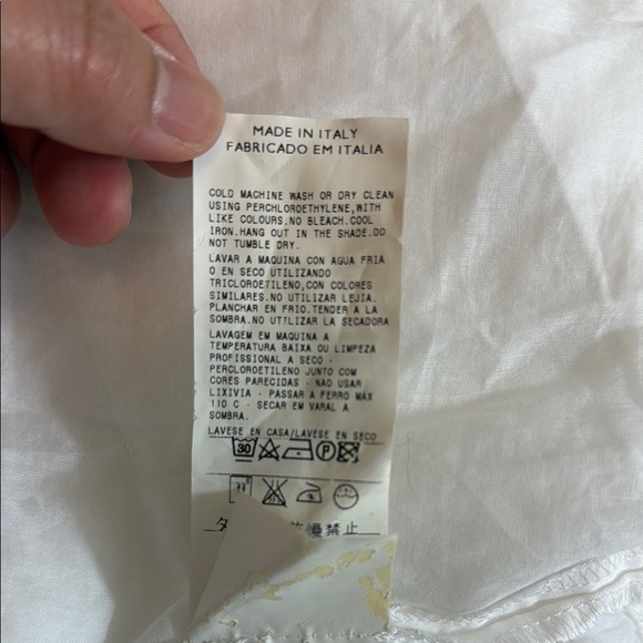 Penny Black by MaxMara Cotton White Short Sleeve Dress with Pockets Size 10 - Picture 7 of 11